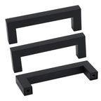 5 Pack Matte Black Cabinet Handles – Stainless Steel Drawer Pulls for Kitchen Cupboards and Doors