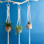 6PCS Macrame Plant Hanger Pot Holder - 100cm Cotton Rope Hanging Basket for Indoor Outdoor Planters