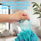12pcs Mermaid Loofah Bath Sponge Set | Soft Exfoliating Shower Puff Body Scrubber