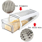 2PCS Vegetable Cheese Grater with Container – Double Sided Garlic Ginger Box Grater