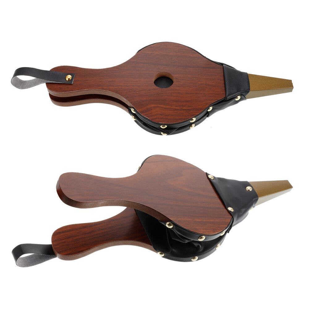 Fireplace Bellows Wooden Air Blower with Cast Nozzle - Hand Bellow Pump Fire Tool in S M L