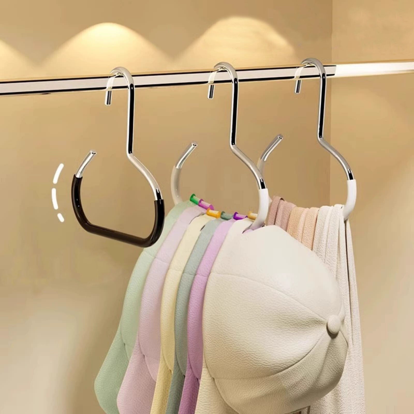 5 Pack Stainless Steel S Shape Hooks – Heavy Duty Hanging Hooks for Hats, Clothes and Storage
