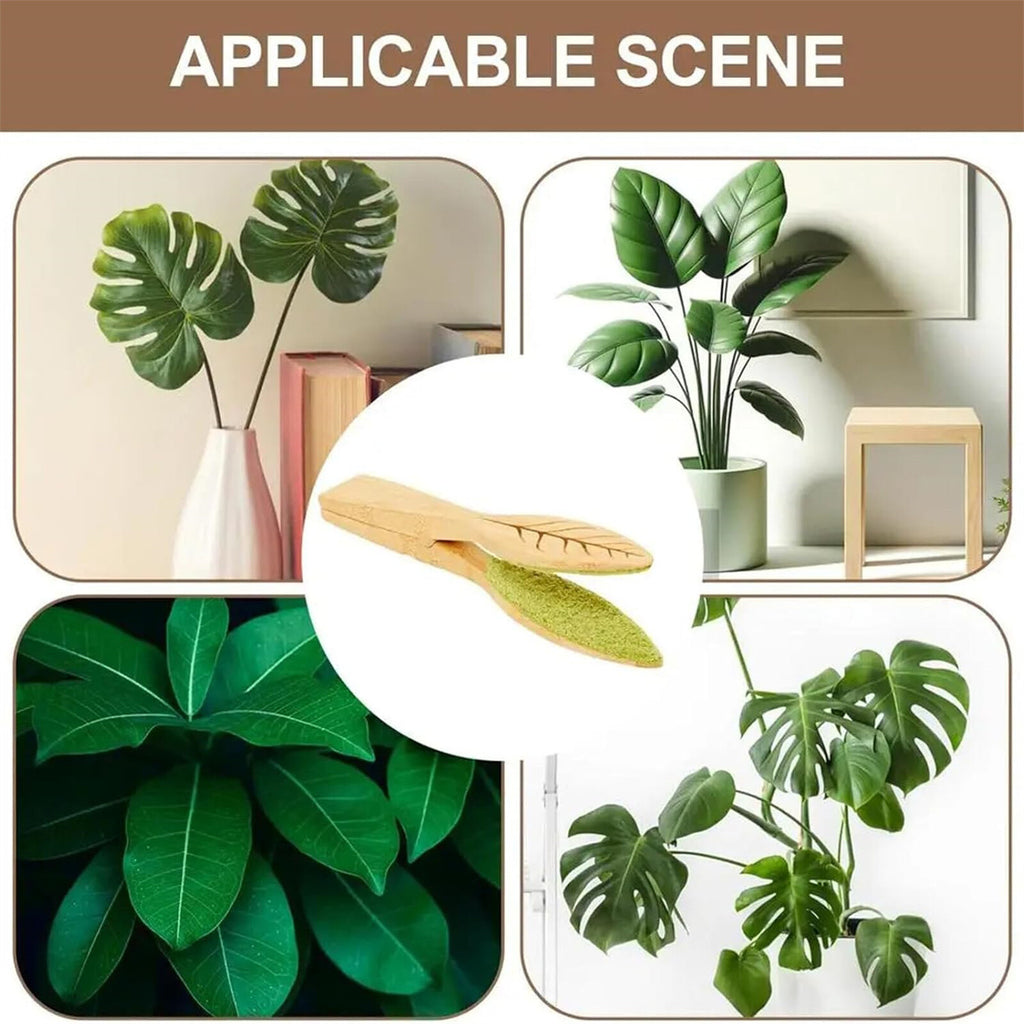 2PCS Wooden Leaf Cleaning Tongs Plant Leaf Lint Cleaner with Wood Handle 25cm AU