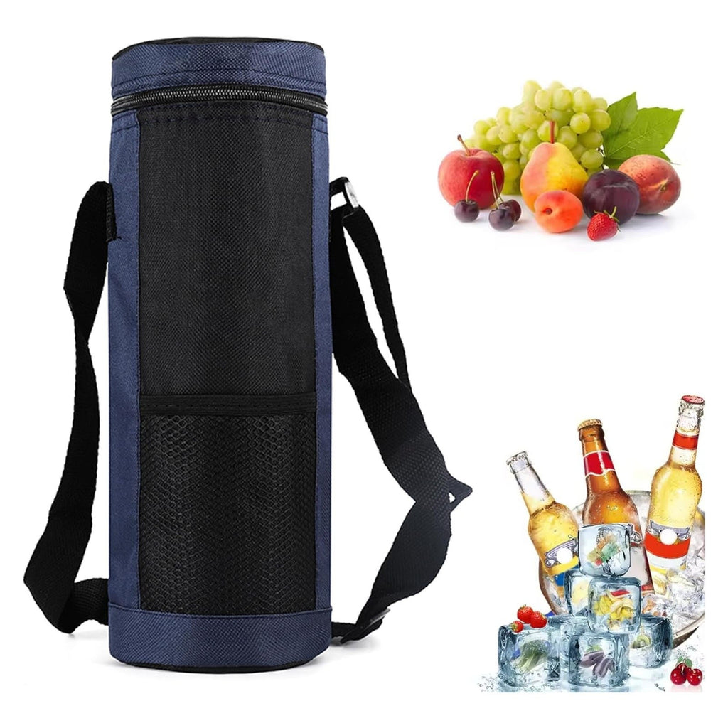 2pcs Insulated Wine Bottle Tote Bags | Portable Wine Cooler Carrier with Handle & Strap