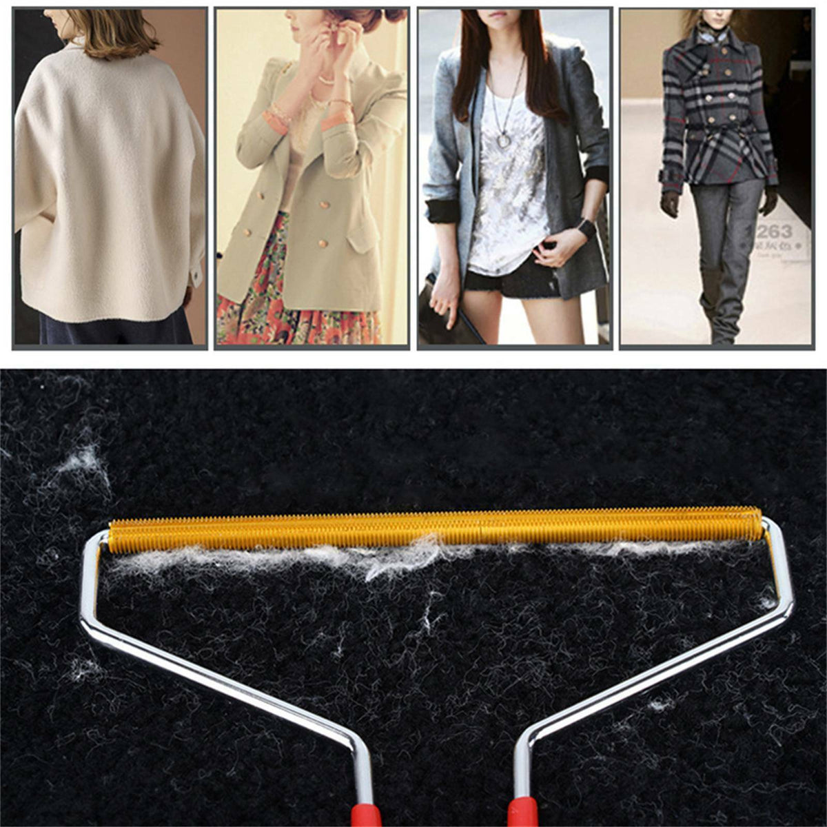 2Pcs Shaver Portable Lint Carpet Manual Remover Roller Clothes Reusable Trimmer