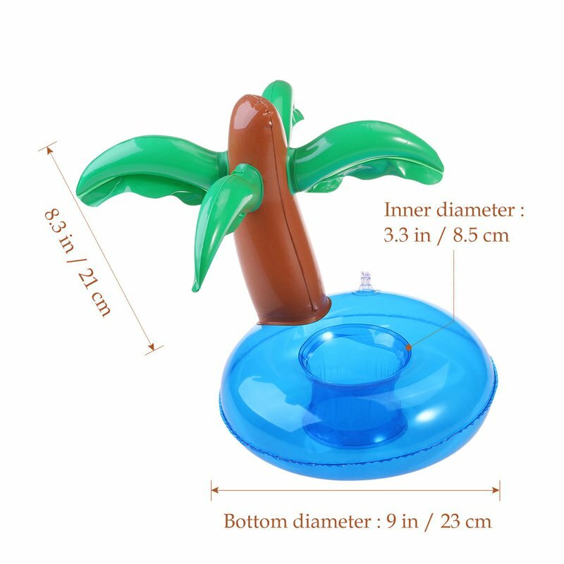 Inflatable Pool Drink Holder – Floating Cup Can Beer Holder for Pool, Beach & Bath Party