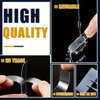 60pcs Double Sided Transparent Adhesive Tape | Strong Wall Mounting Sticky Strips