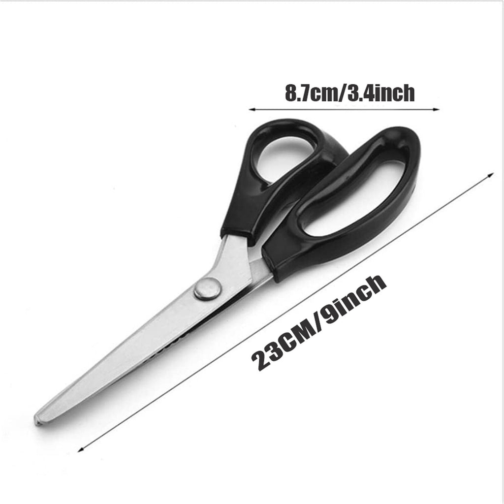 2PCS Zig Zag Pinking Shears – Serrated Fabric Scissors for Sewing Dressmaking Crafts