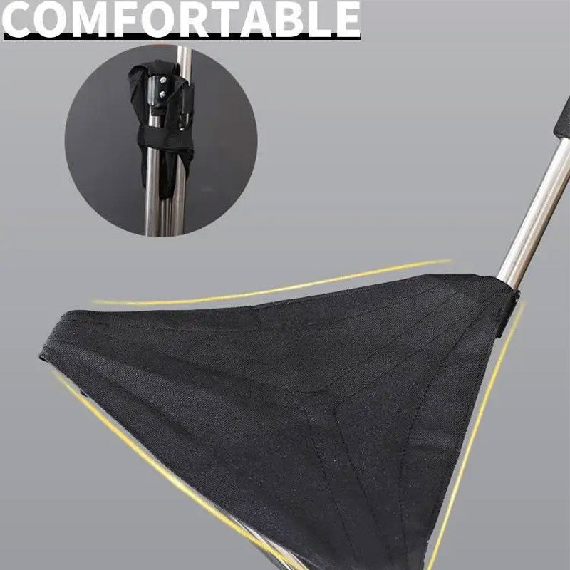 Foldable Walking Cane Chair Adjustable Portable Seat Stool Lightweight Mobility Aid