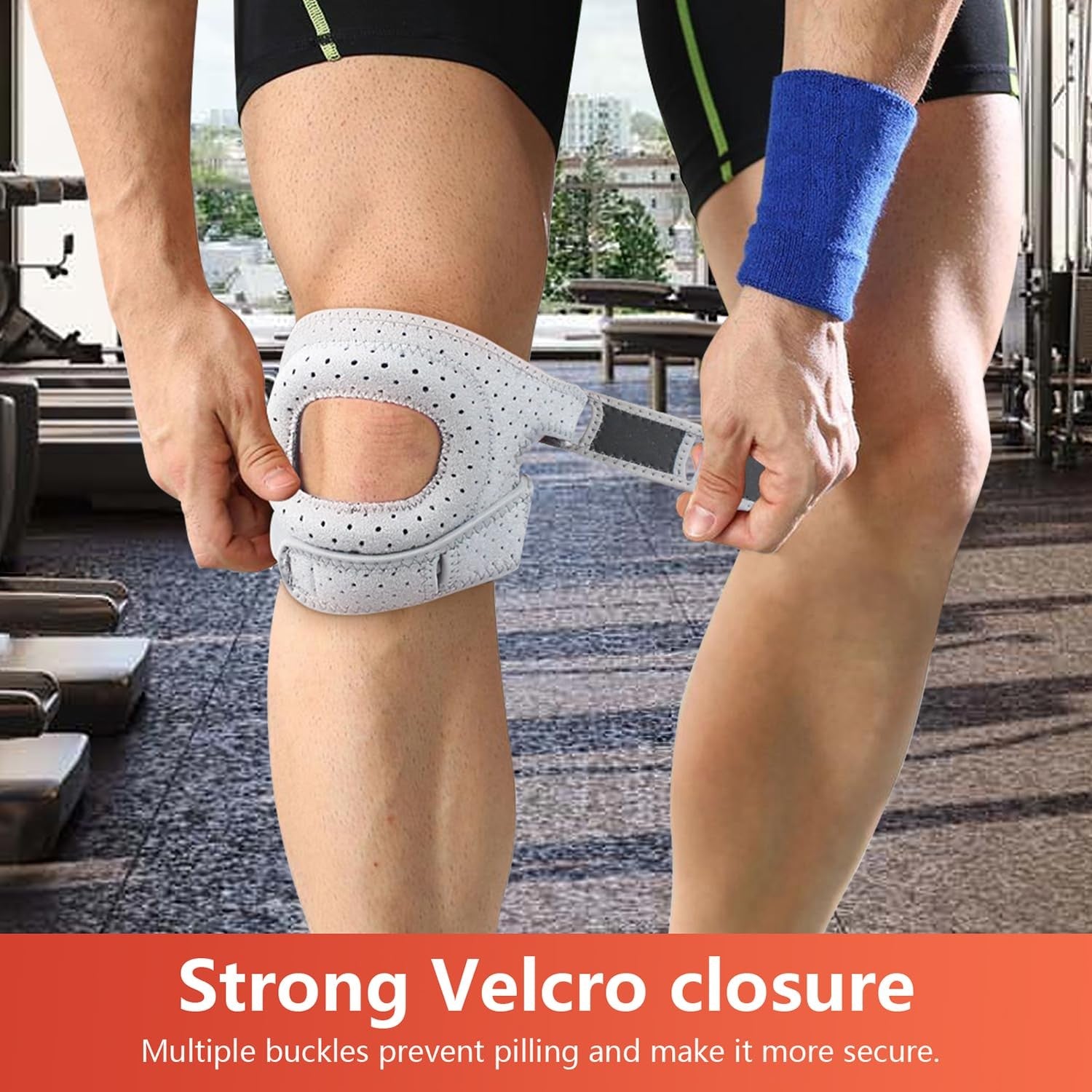 2 Pack Knee Brace Support with Gel Pad and Side Stabilizers – Adjustable Knee Sleeve for Sports and Joint Pain Relief
