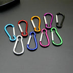 100PCS Aluminum Carabiner Clip D-Ring Snap Hook Keychain Camping Hiking Clips