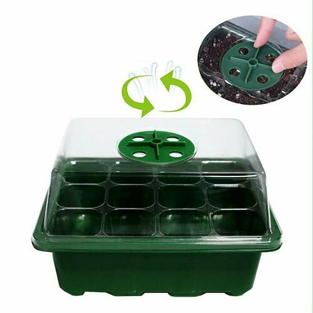 20 Sets 12-Cell Seed Starter Tray Kit with Plant Labels | Seedling Propagation Grow Box