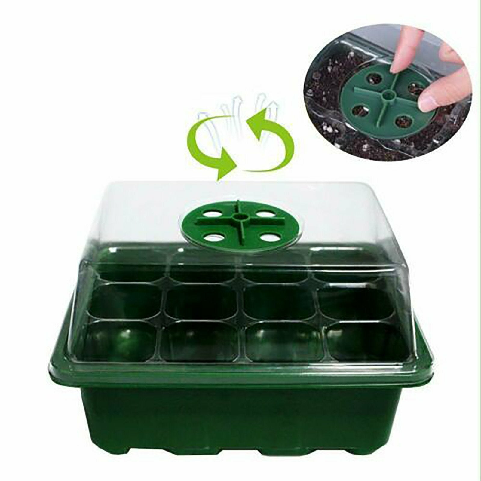 20 Sets 12-Cell Seed Starter Tray Kit with Plant Labels | Seedling Propagation Grow Box