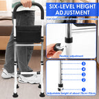 Senior Standing Assist Mobility Aid Adjustable Height Elderly Stand Support Handle Non-Slip Base