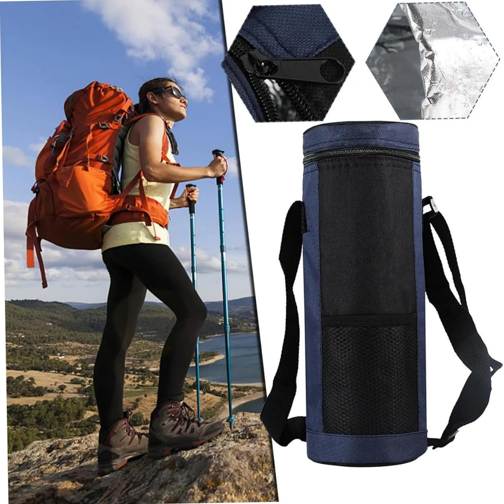 2pcs Insulated Wine Bottle Tote Bags | Portable Wine Cooler Carrier with Handle & Strap