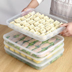 2PCS Fridge Dumpling Storage Box With Lid Plastic Food Container Refrigerator Organizer