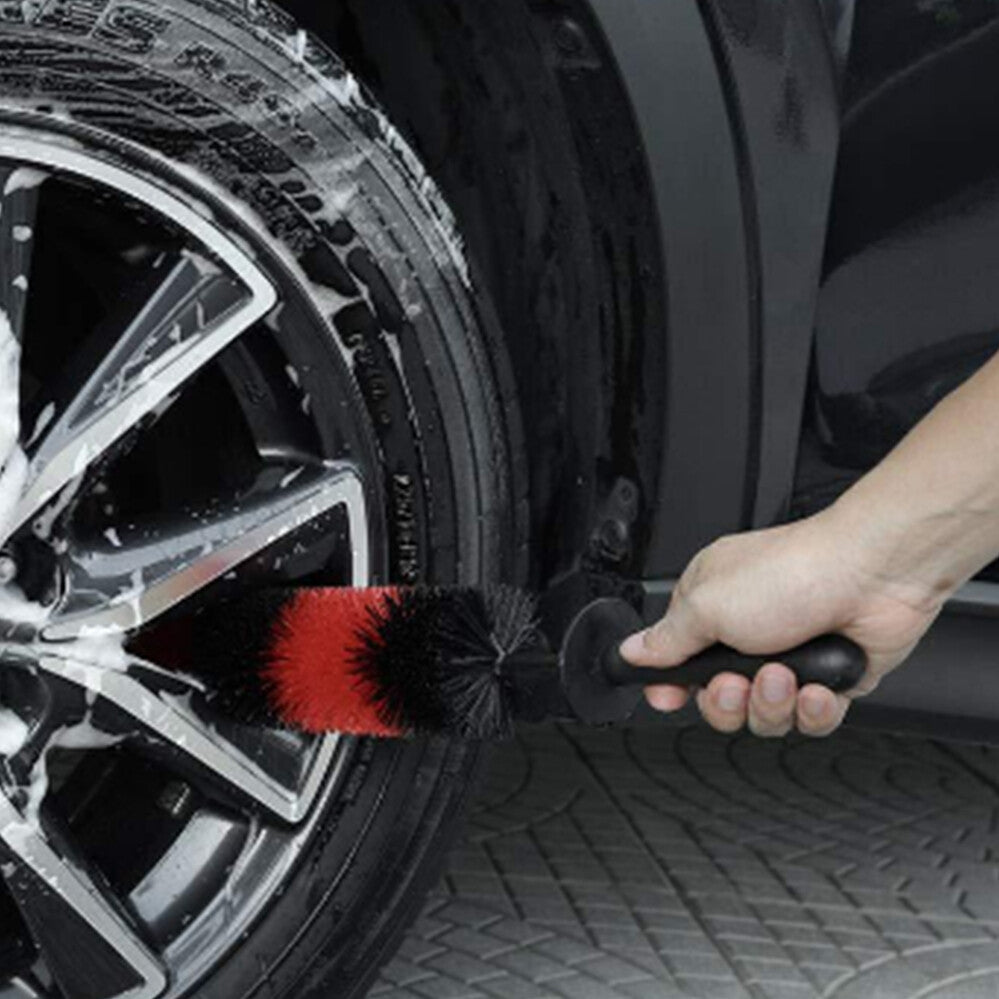 2 Pack Car Wheel Rim Cleaning Brush – Flexible Soft Bristle Tire and Hub Cleaner Tool (43cm)