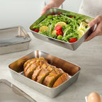 9PCS 2200ML Stainless Steel Food Storage Containers Airtight Lunch Boxes with Lids
