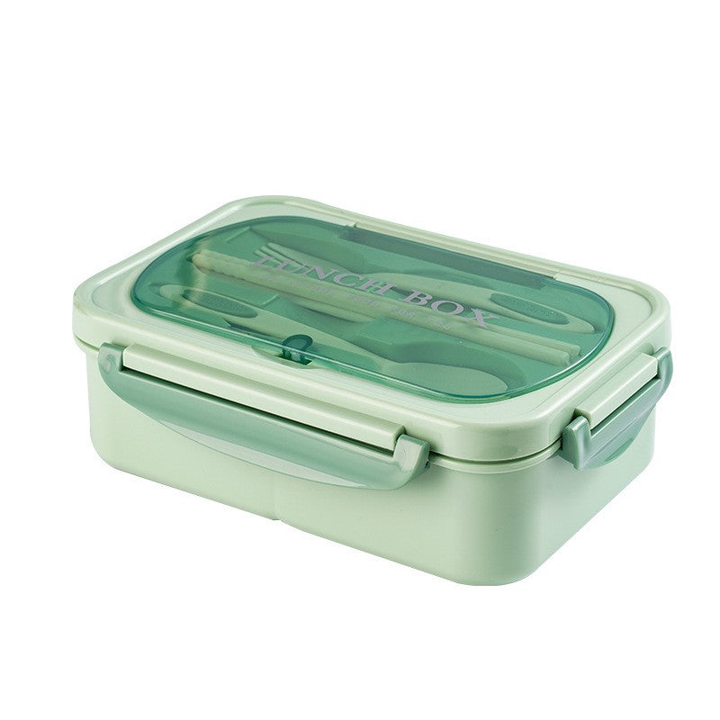 1 Set Divided Grid Lunch Box - Portable Insulated Food Container with Lid