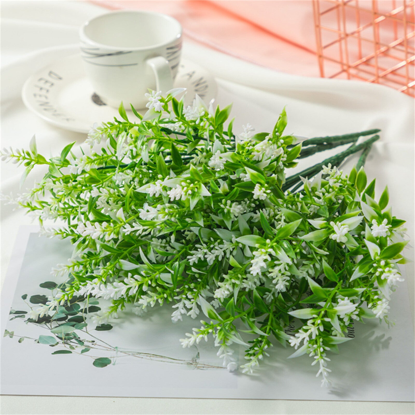 30PCS Artificial Lavender Flowers – UV Resistant Outdoor Faux Plants Garden Decor