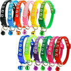 10pcs Puppy ID Collars with Bell | Adjustable Whelping Collars for Dogs & Cats