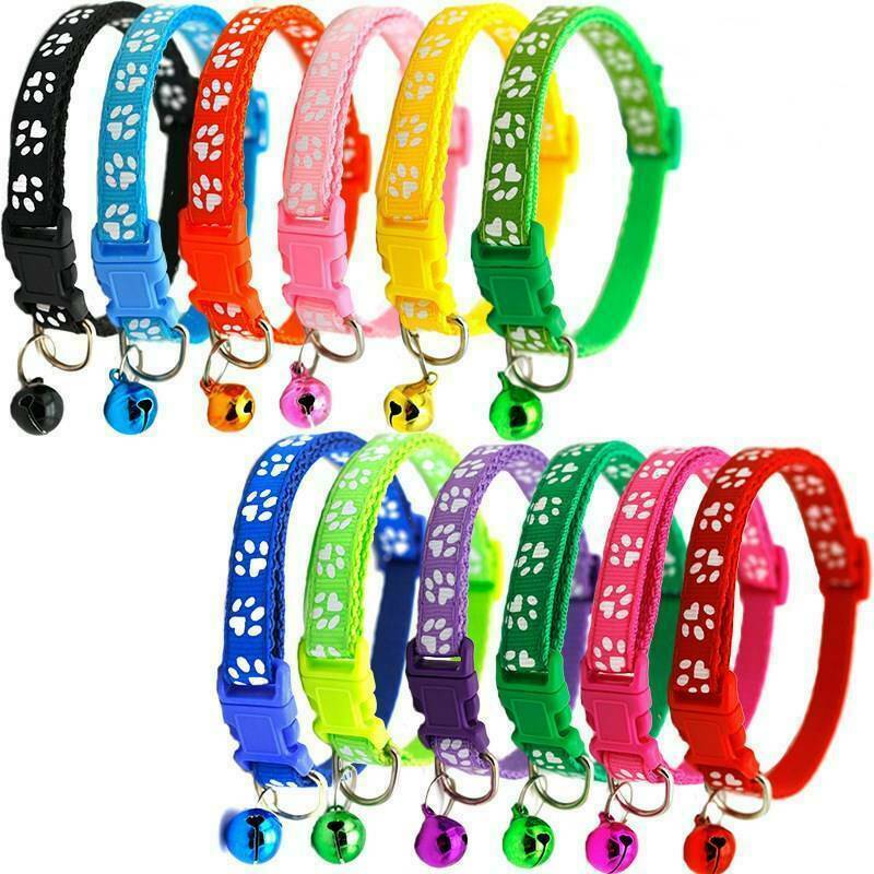 10pcs Puppy ID Collars with Bell | Adjustable Whelping Collars for Dogs & Cats