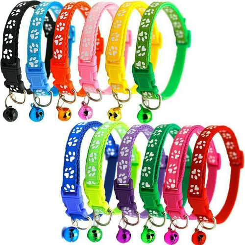 10pcs Puppy ID Collars with Bell | Adjustable Whelping Collars for Dogs & Cats