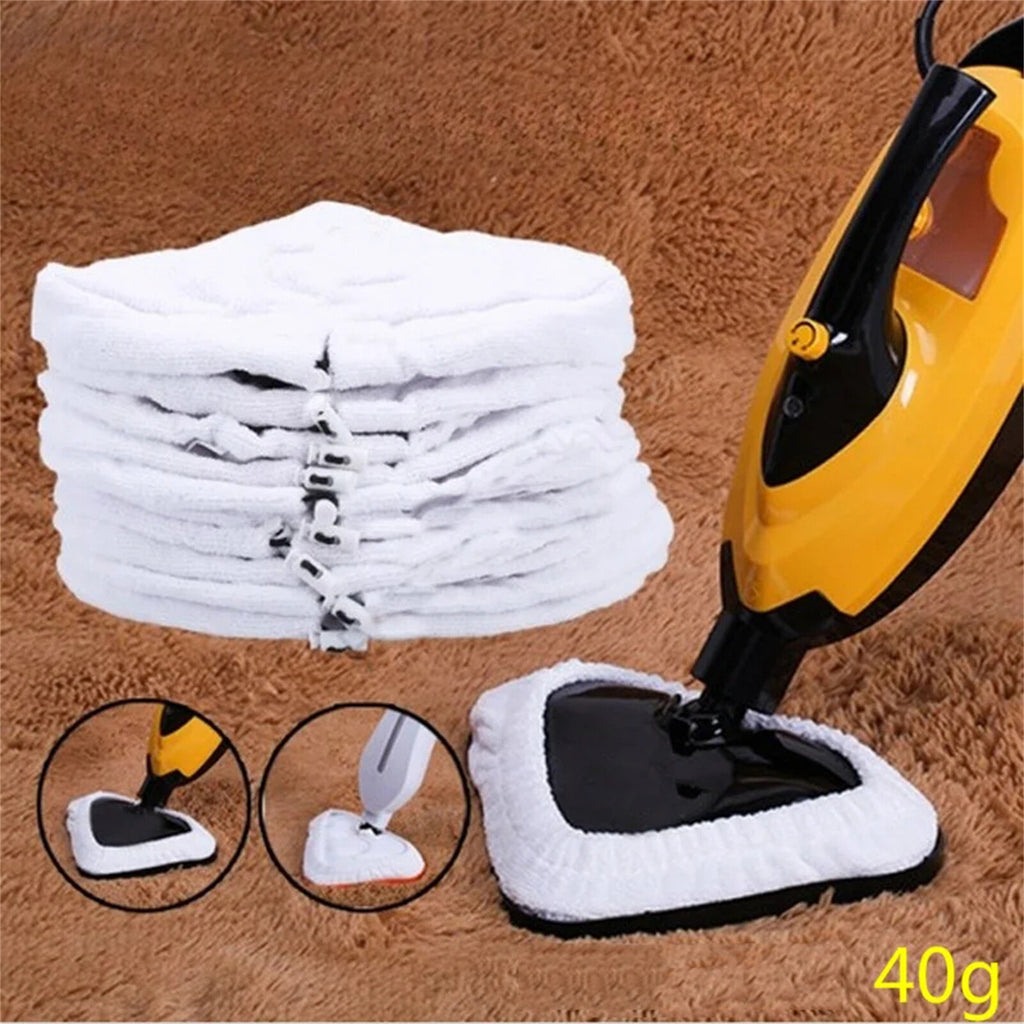 Steam Mop Replacement Pads Microfibre Washable Cleaning Cloths (1–12 Pack)