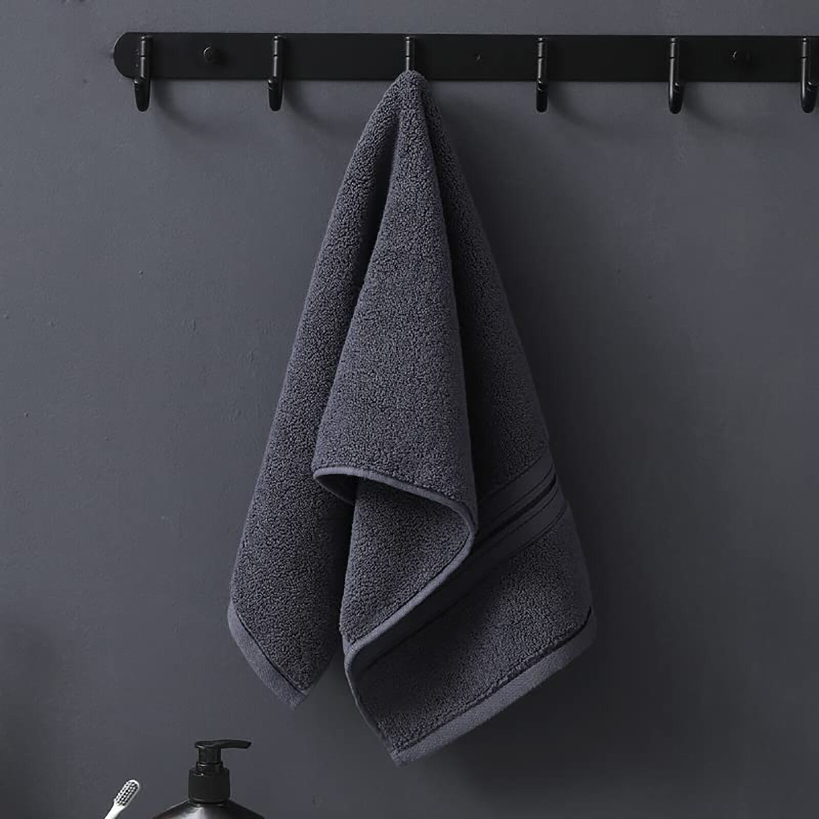 2PCS Cotton Face Washer Towels 35x75cm - Soft 120GSM Face Cloth Set Grey