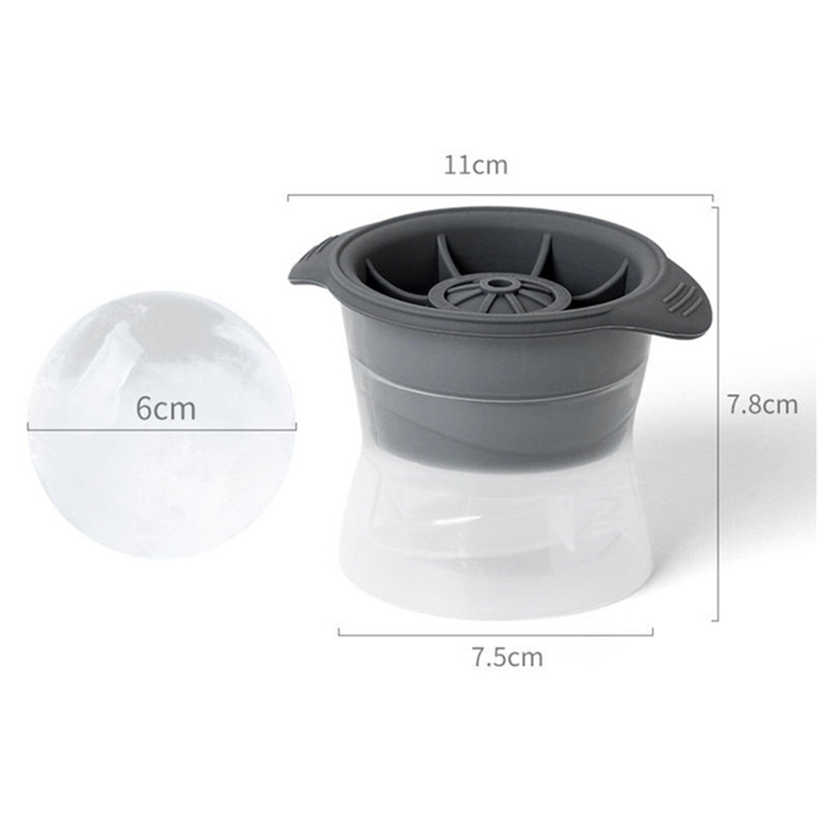 9PCS Whiskey Cocktail Sphere Ice Ball Mold Set - Reusable Round Ice Cube Maker for Drinks