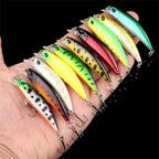 10pcs Fishing Lures Minnow Set 6.8cm | Hard Baits for Freshwater & Saltwater