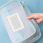 2 Pack A4 Zipper File Folder Document Storage Bags – Large Capacity Nylon Organiser Pouches