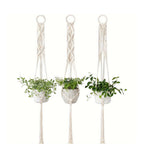 6PCS Macrame Plant Hanger Pot Holder - 100cm Cotton Rope Hanging Basket for Indoor Outdoor Planters