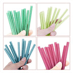 300PCS Multi Colour Glitter Hot Melt Glue Sticks - 0.7x10cm for Electric Glue Gun DIY Crafts