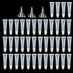 50PCS Clear Lip Gloss Squeeze Bottles 8ml - Empty Lip Balm Tube Containers with 6 Funnels