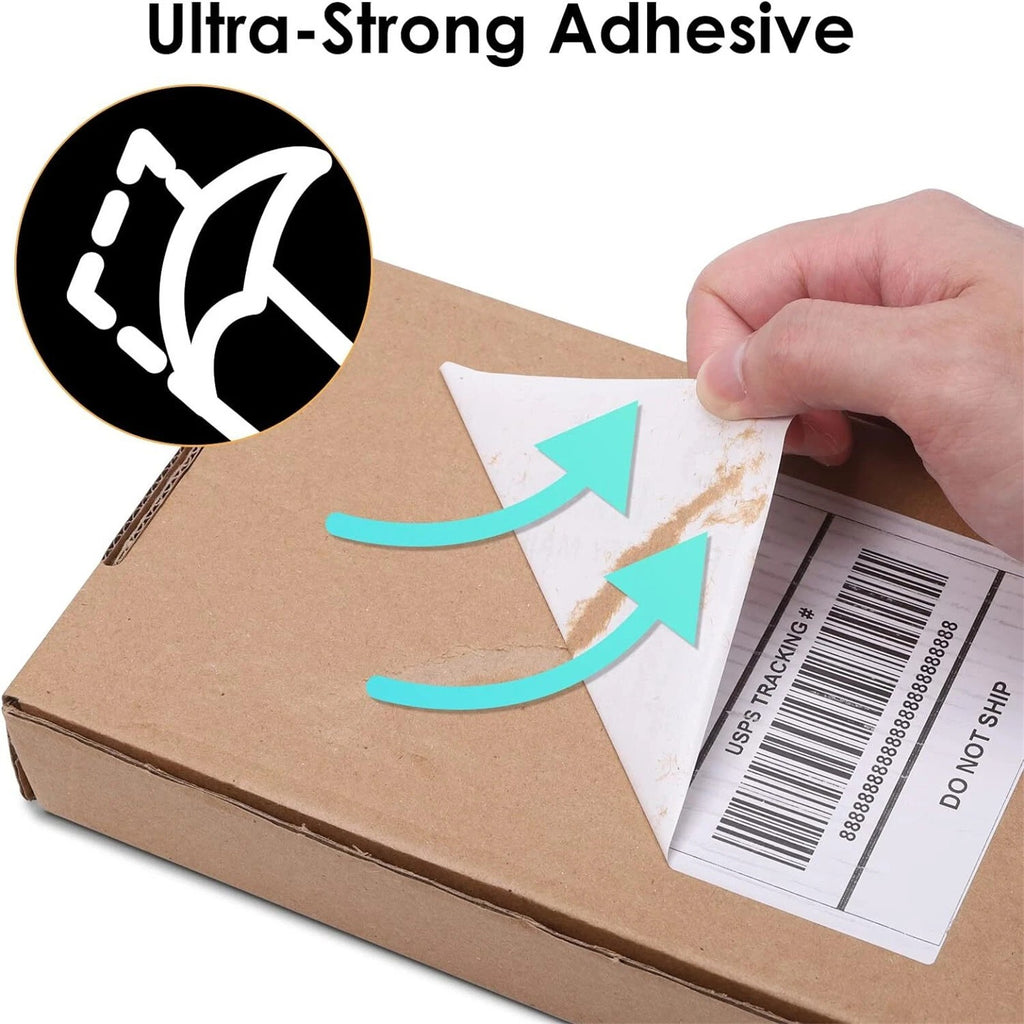 4x6 Thermal Direct Shipping Labels 500 Pack - Fan Fold 100x150mm White Sticker Labels