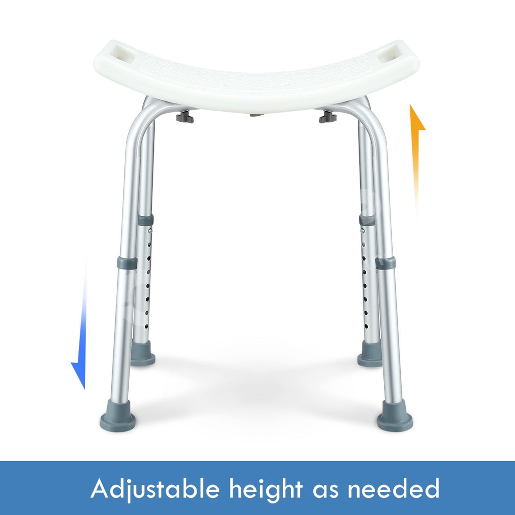 Adjustable Shower Chair Bath Seat with Armrests Bathroom Safety Bench