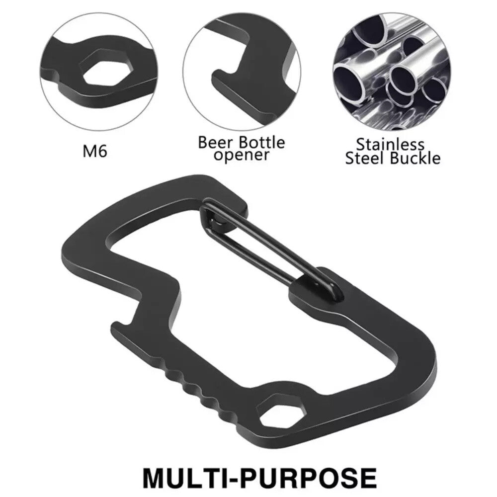 5pcs Retractable Keychain with Belt Clip | Heavy Duty Stainless Steel Pull Ring Key Holder
