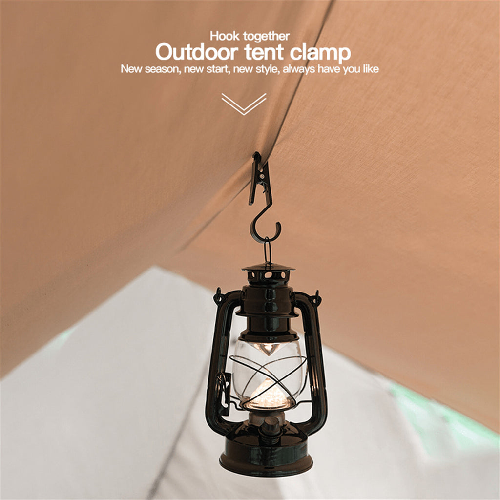 4PCS Outdoor Tent Canopy Clip Hooks - Camping Cloth Clamp Holder Accessories