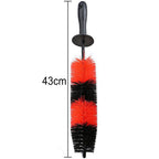 2 Pack Car Wheel Rim Cleaning Brush – Flexible Soft Bristle Tire and Hub Cleaner Tool (43cm)