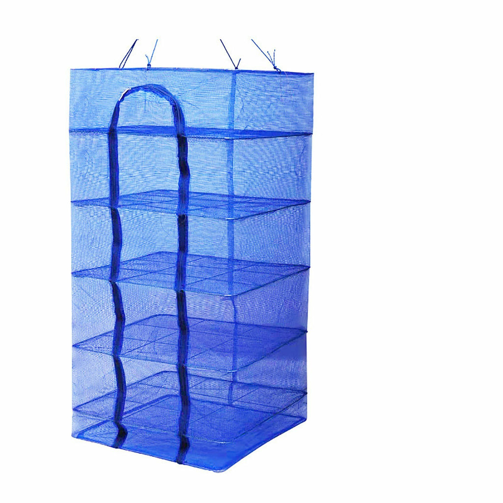 5-Tier Hanging Food Drying Net Rack – Air Dry Mesh Dehydrator for Herbs, Vegetables, Fish and Jerky (50×50×95cm)