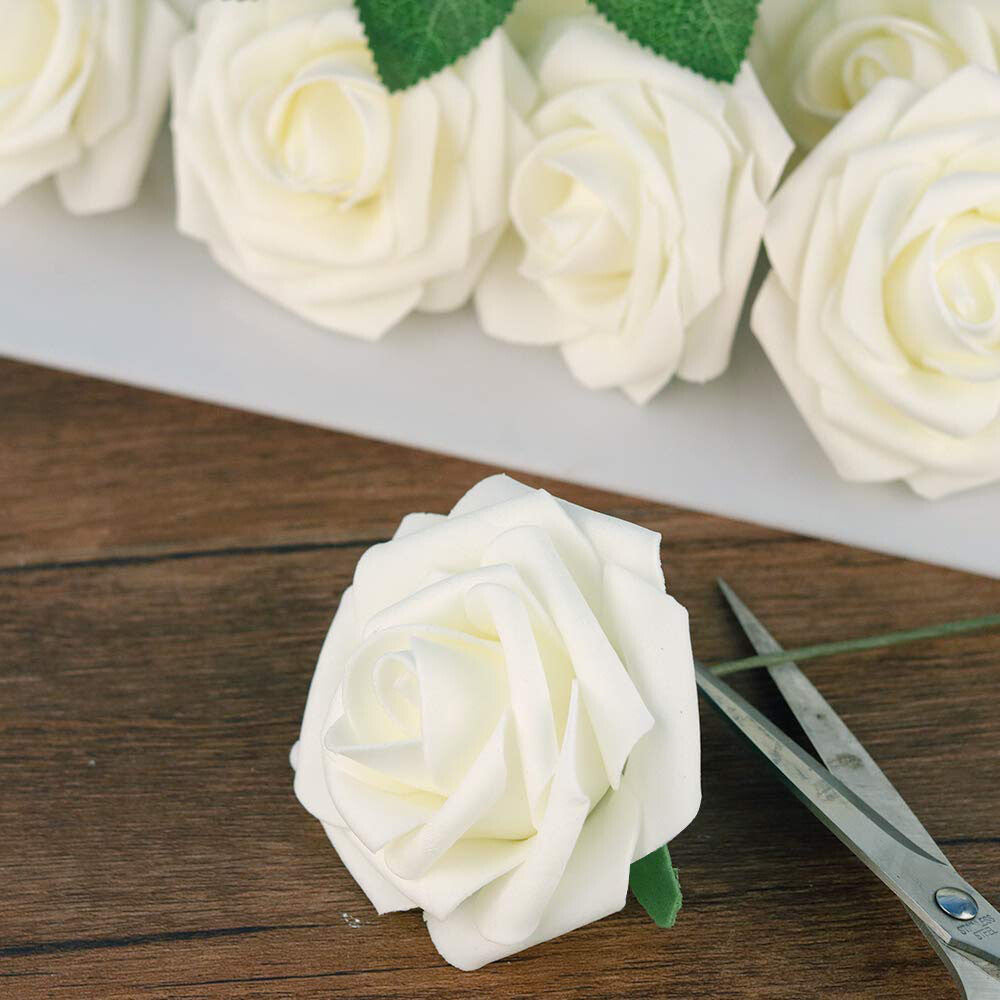 Silver Round Floral Hoop Centerpiece Set - Standing Metal Wreath Hoops for Wedding Party and Event Decor