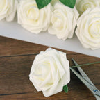 Silver Round Floral Hoop Centerpiece Set - Standing Metal Wreath Hoops for Wedding Party and Event Decor