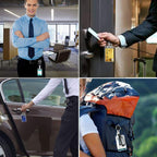 18pcs Retractable Badge Holder Keychain | ID Card Reel Clip Lanyard with Carabiner