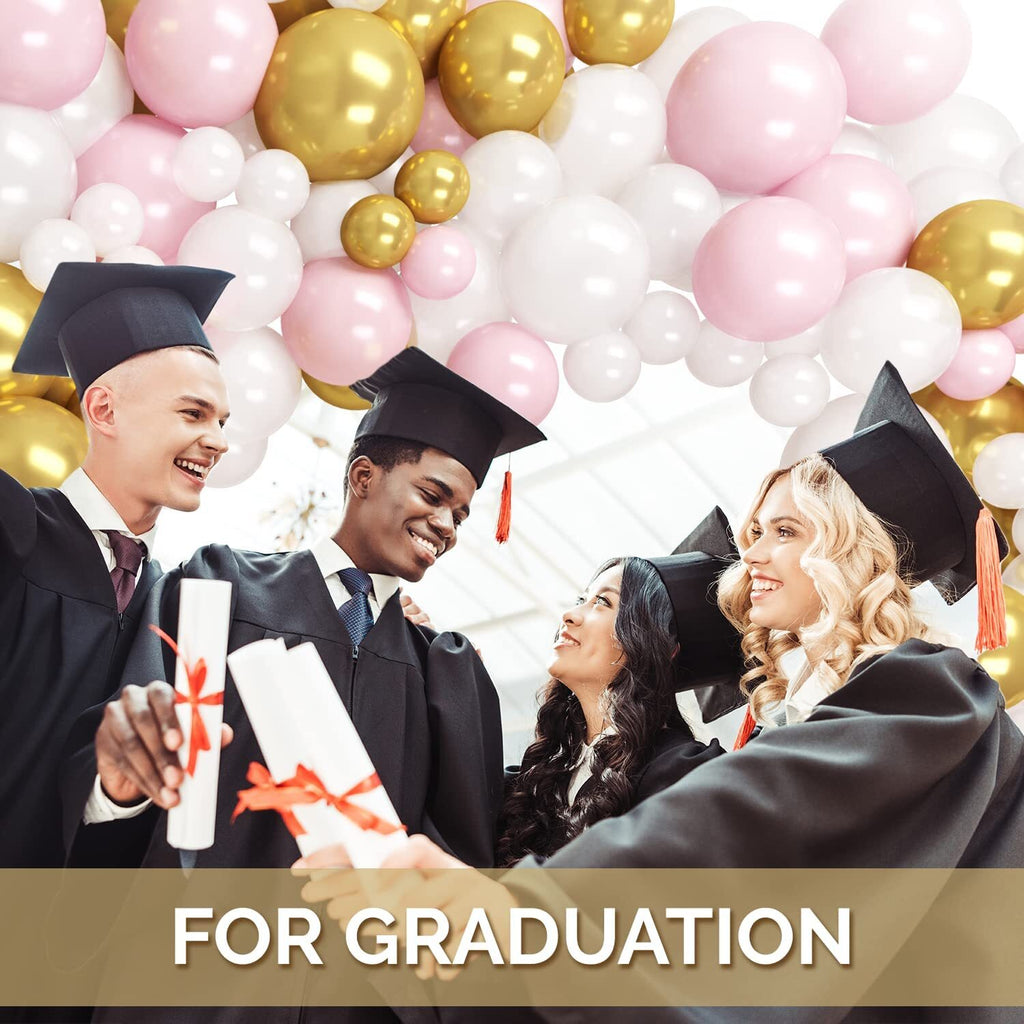 154PCS Pink White Gold Balloon Arch Garland Kit – Wedding Birthday Party Decoration Set