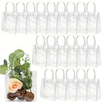 40pcs Clear PVC Gift Bags with Handles | Transparent Plastic Party Favor Bags (2 Sizes)