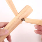 2PCS Wooden Mug Rack Tree with 6 Hooks - Coffee Cup Organiser Stand for Kitchen Counter