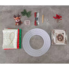 3D Fabric Poke Wreath DIY Kit Christmas Handmade Wreath Craft Set Party Decor