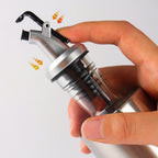 300ml Glass Oil Dispenser Spout Olive Vinegar Pourer Stainless Steel Kitchen AU