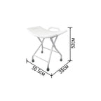 Foldable Steel Shower Chair with Handle | Anti-Slip Bath Stool for Elderly & Disabled | Portable Bathroom Safety Seat